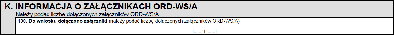 Informacja o załącznikach ORD-WS/A